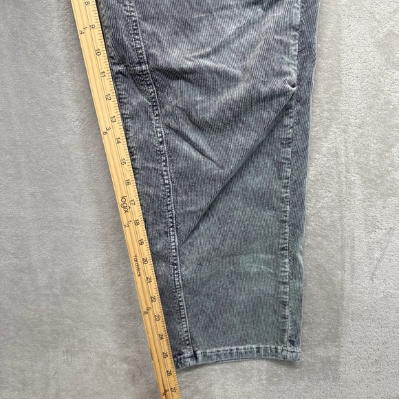 Pilcro Pants Women's 32 THE WANDERER Gray Corduroy Straight Leg Utility Trousers - Picture 12 of 16